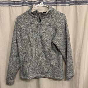 Blue Gray Zip Sweater